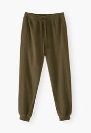 Panelled joggers, Forest green, webstill