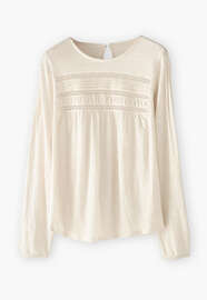 Lace-detail top, Ivory, webstill