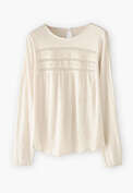 Lace-detail top, Ivory, webstill