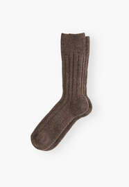 Ribbed socks, Brown, webstill