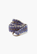 Woven belt, Blue ecru, webstill
