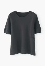 Short-sleeve sweater, Slate, webstill