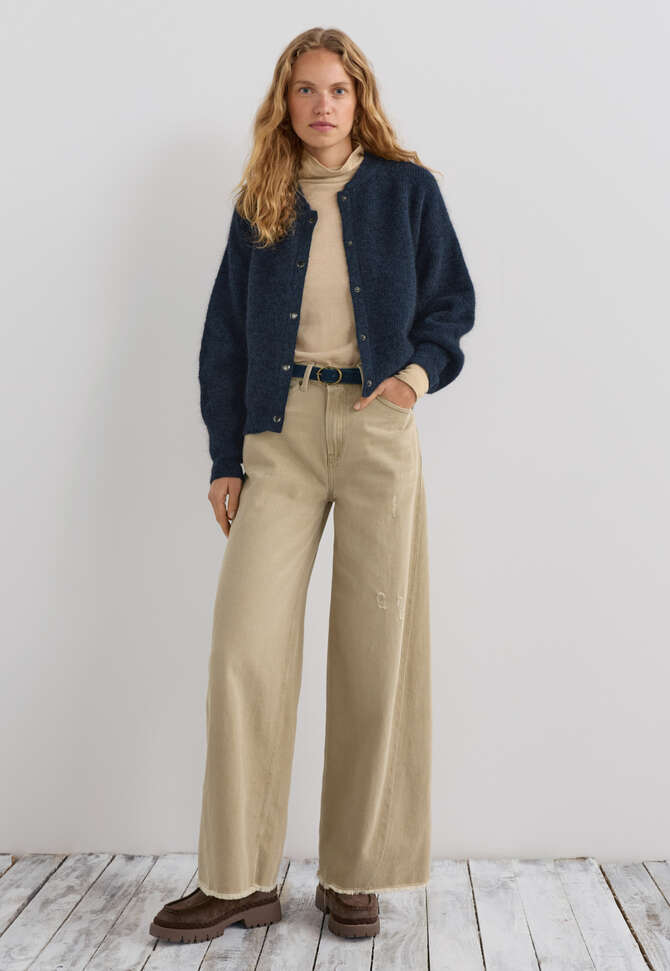 Roll-neck top, Parchment, completeTheLook