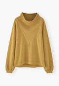 Cowl-neck sweater, Yellow, webstill