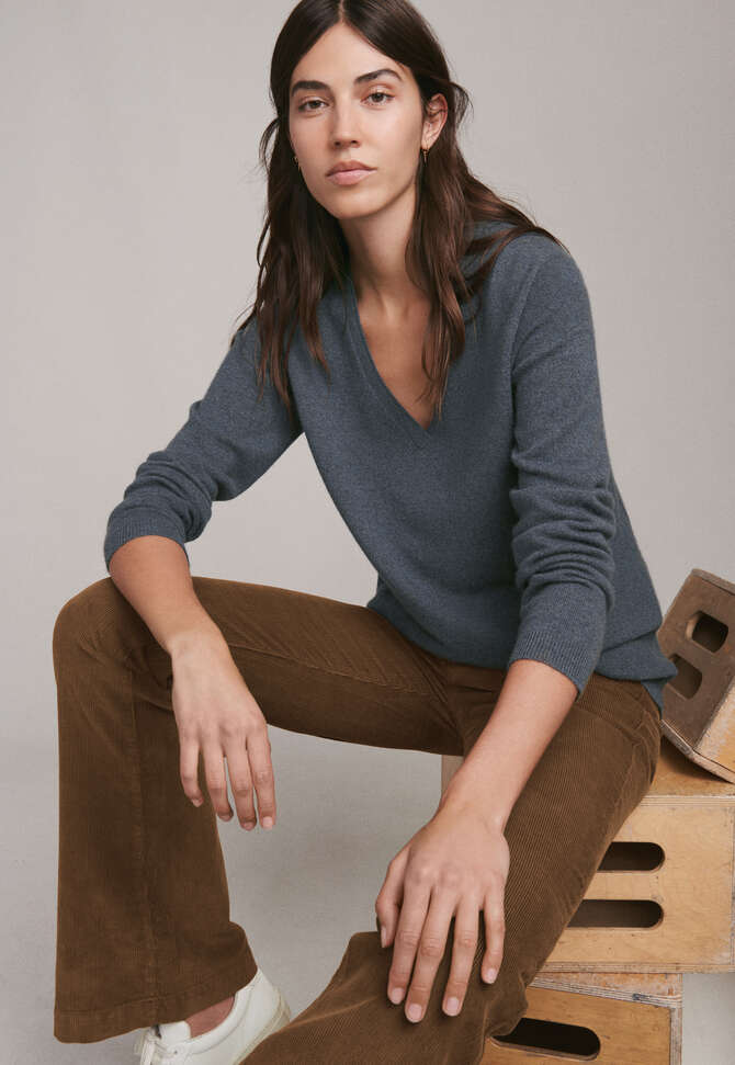 Flared trousers, Sepia, completeTheLook