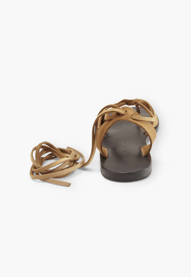 Wrap-round sandals, Black olive, completeTheLook