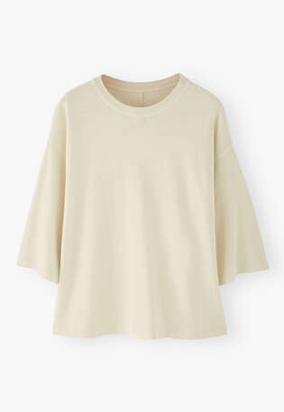 Drop-shoulder top, Off-white, webstill