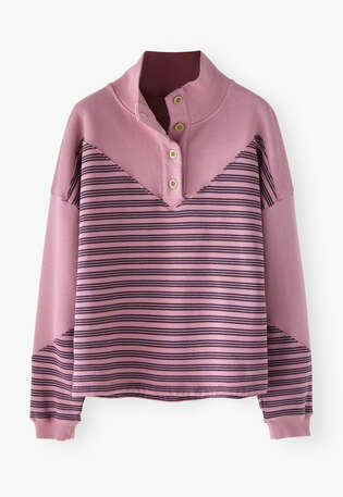 Striped sweatshirt, Rose, webstill