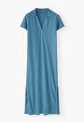 Polo shirtdress, Electric blue, webstill