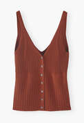 Knitted-rib vest, Spicy red, webstill
