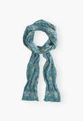 Printed scarf, Teal honey, webstill