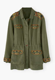 Embroidered jacket, Bay green, webstill