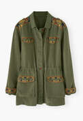 Embroidered jacket, Bay green, webstill