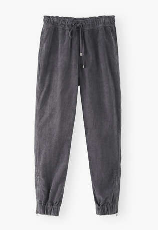 Cord jogger, Steel grey, webstill