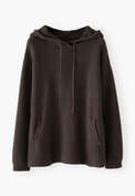Knitted hoodie, Mocha, webstill