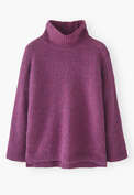 High-neck sweater, Pink berry, webstill