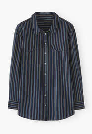 Striped blouse, Indigo, webstill