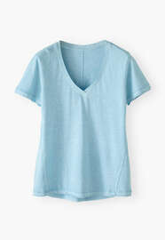 V-neck T-shirt, Aqua, webstill