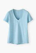 V-neck T-shirt, Aqua, webstill