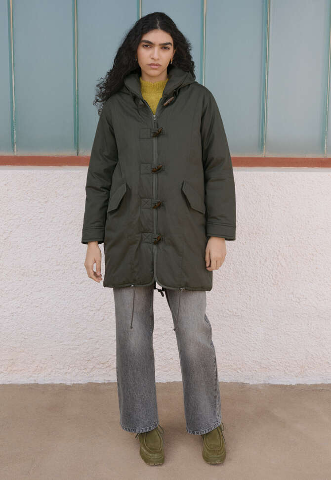 Shawl parka, Dark khaki, completeTheLook