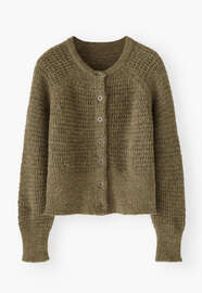 Button-through cardigan, Dark moss, webstill