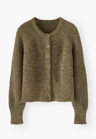 Button-through cardigan, Dark moss, webstill