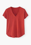 V-neck top, Crimson, webstill