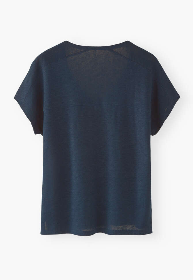 V-neck jersey T-shirt, Ink, completeTheLook