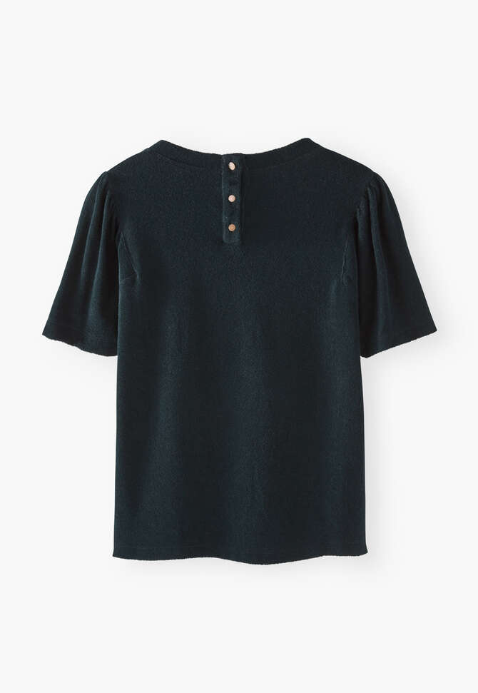 Towelling top, Deep bottle green, completeTheLook