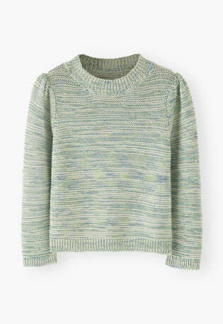 Marled sweater, Ecru blue, webstill