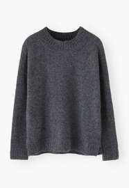 Knitted sweater, Grey blue, webstill