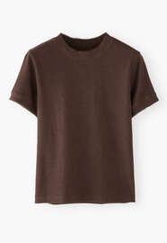 Ribbed Jersey T-shirt, Espresso, webstill