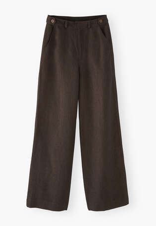 Wide-leg trouser, Black brown, webstill