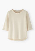 Loopback T-shirt, Ivory, webstill