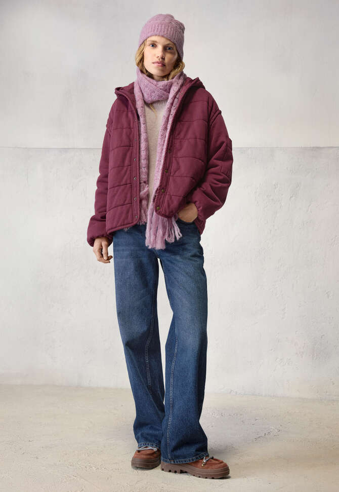 Quilted jacket, Burgundy, completeTheLook