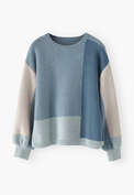 Intarsia sweater, Soft ocean, webstill
