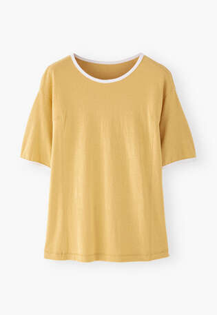 Jersey T-shirt, Warm yellow, webstill