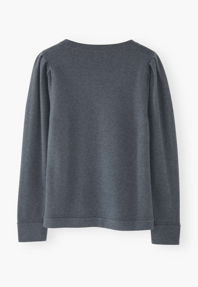 Puff-sleeve sweater, Gunmetal, completeTheLook
