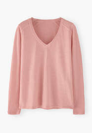 V-neck top, Peach pink, webstill