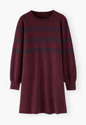 Striped dress, Burgundy, webstill