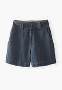 Striped shorts, Indigo grey, webstill