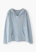 V-neck hoodie, Powder blue, webstill
