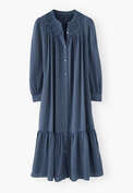 Checked dress, Indigo cobalt, webstill