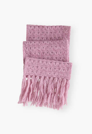 Crochet-stitch scarf, Pink lavender, webstill