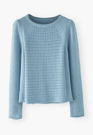 Stitch-mixing sweater, Sky blue, webstill