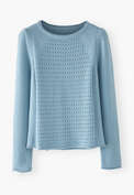 Stitch-mixing sweater, Sky blue, webstill
