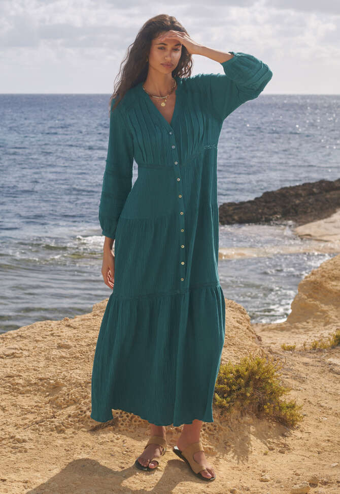 Maxi-dress, Stormy teal, completeTheLook
