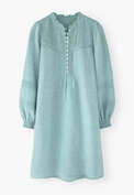 Pintuck dress, Pale ocean, webstill