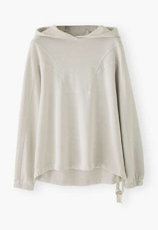 Panelled hoodie, Ice grey, webstill