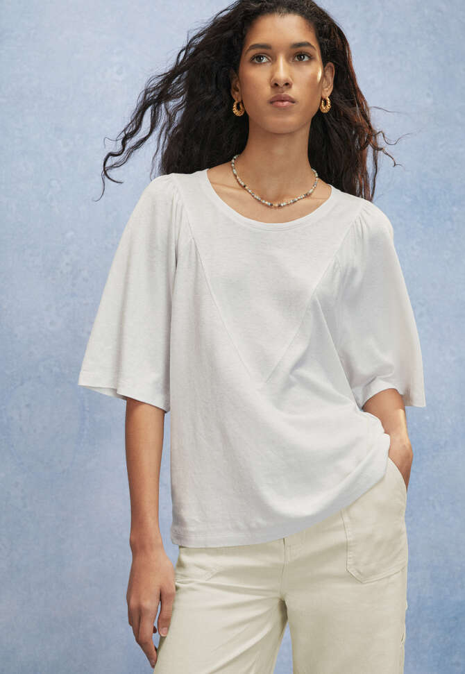 Panelled top, White, completeTheLook